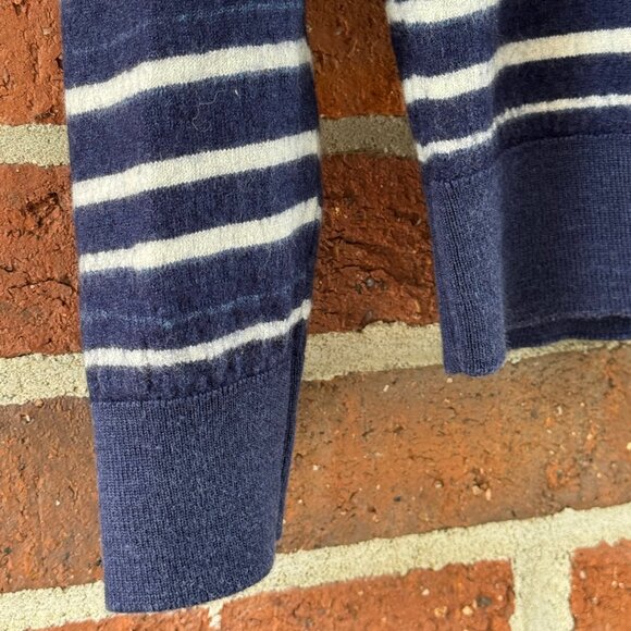 Peter Millar Women’s M Navy White Stripe Wool Silk Linen Sweater - Picture 6 of 9